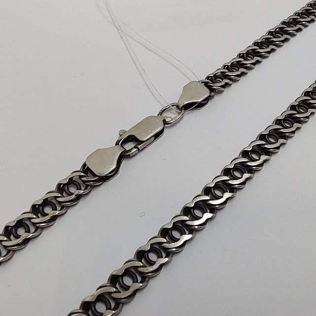 Серебряная цепь с плетением Бисмарк (33631370) 0