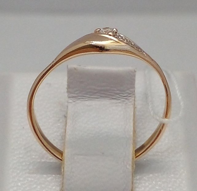 Кольцо из красного золота с цирконием (33752487)  1