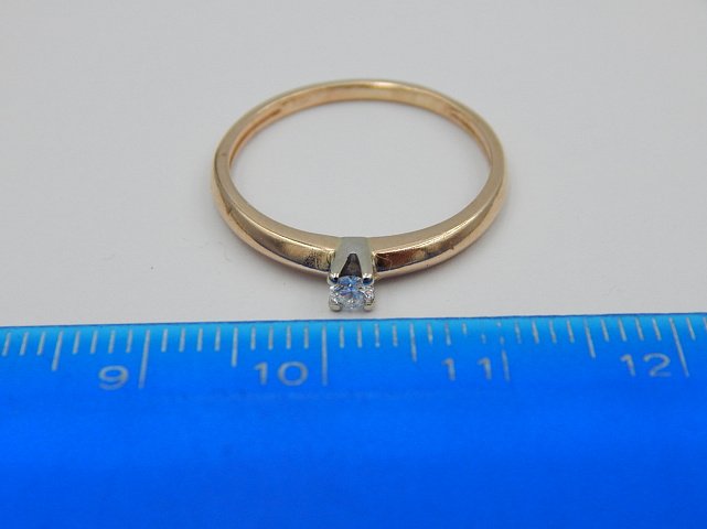 Кольцо из красного и белого золота с бриллиантом (-ми) (30718992) 4