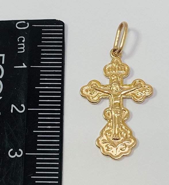 Підвіс-хрест з червоного золота (33479957) 3