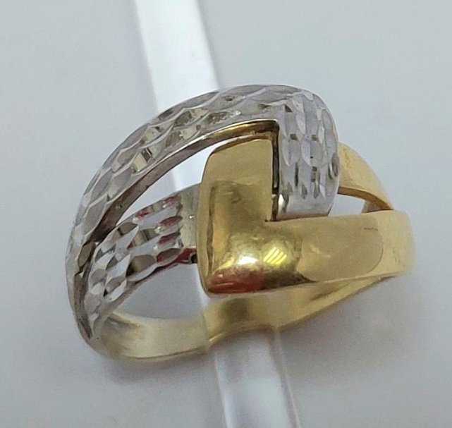 Кольцо из желтого и белого золота (33720908)  0