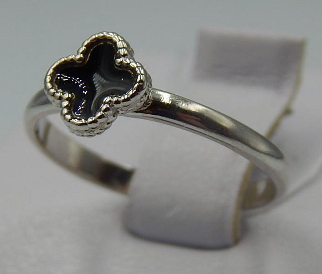 Серебряное кольцо с эмалью (31319816) 1