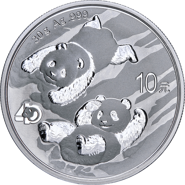 Серебряная монета 30g Китайская Панда 10 юань 2022 Китай (29128153) 0