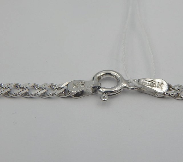 Серебряная цепь с плетением Двойной ромб (31505395) 0