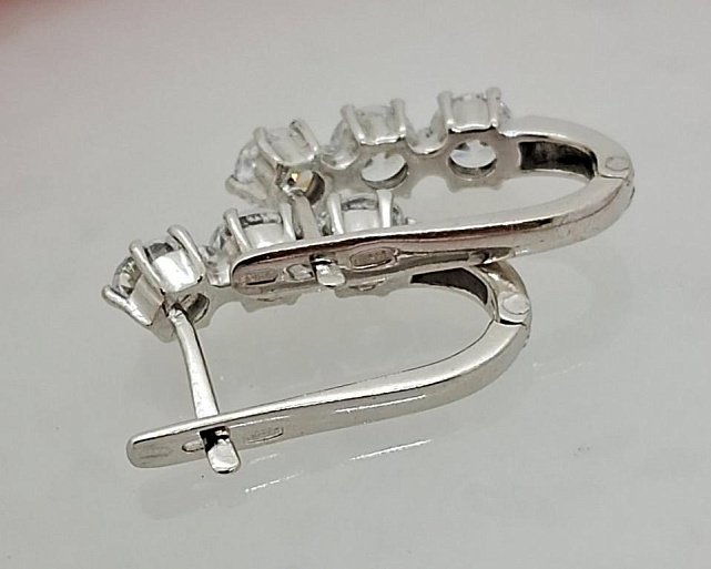 Срібні сережки з цирконієм (33636484) 3