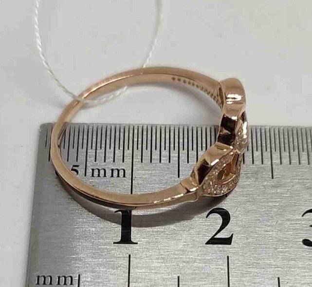 Кольцо из красного золота с бриллиантом (-ми) (29962579)  6