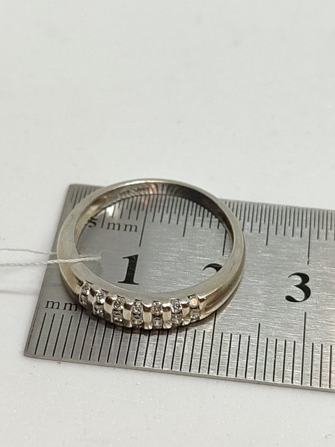 Кольцо из белого золота с бриллиантом (-ми) (27417272) 4