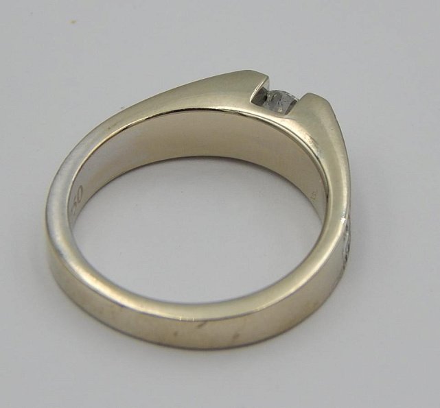Кольцо из белого золота с бриллиантом (-ми) (30717967) 3