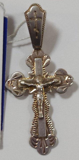 Срібний підвіс-хрест (30351506) 0