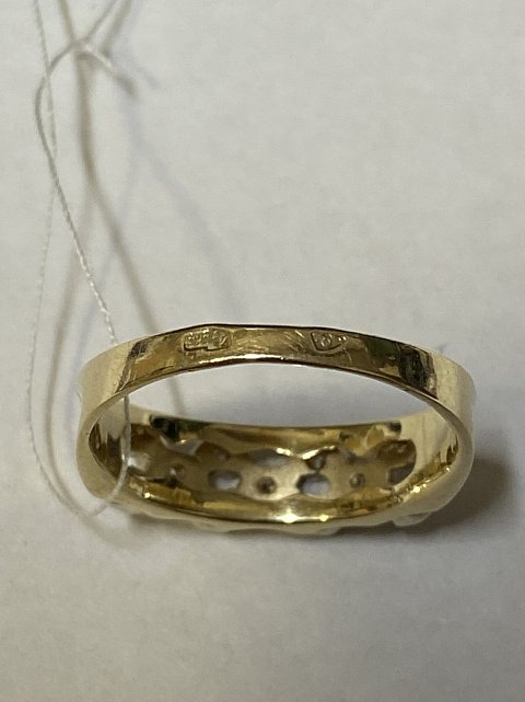 Кольцо из желтого золота с цирконием (33198107) 5