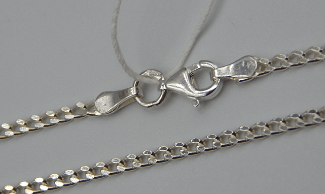 Серебряная цепь с плетением панцирное (32433406) 0