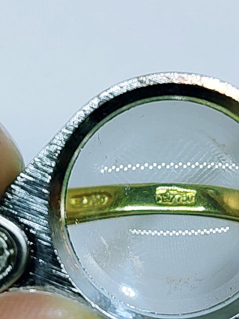 Кольцо из желтого и белого золота с бриллиантами (27416559) 5