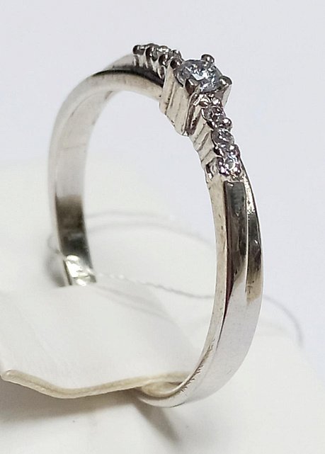 Серебряное кольцо с цирконием (28172416) 1