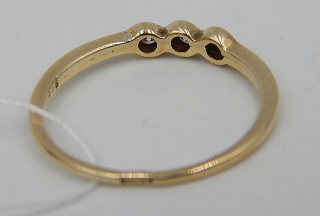 Кольцо из желтого золота с бриллиантом (-ми) (31539609) 5
