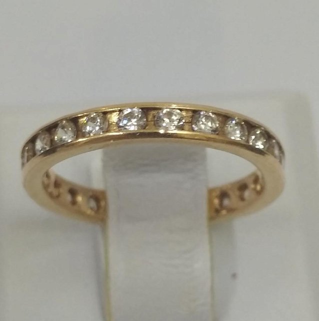 Кольцо из красного золота с цирконием (33208262) 0