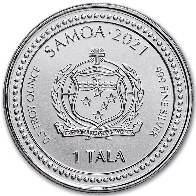 Серебряная монета 1/2oz Альфа и Омега 1 тала 2021 Самоа (29360752) 2