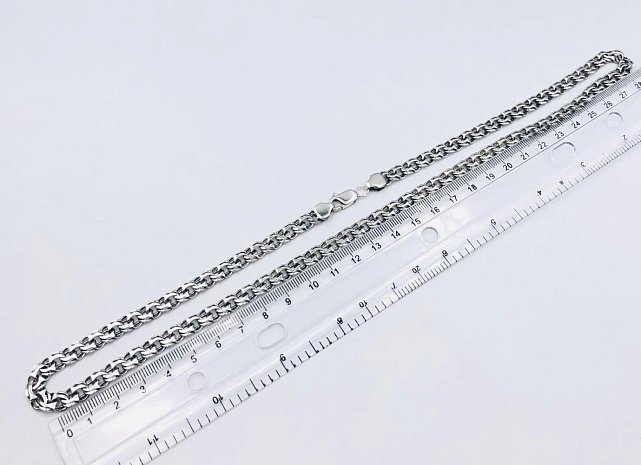 Срібний ланцюг із плетінням Бісмарк (33720445) 1