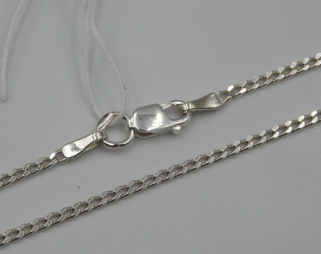 Серебряная цепь с плетением панцирное (32300966) 0