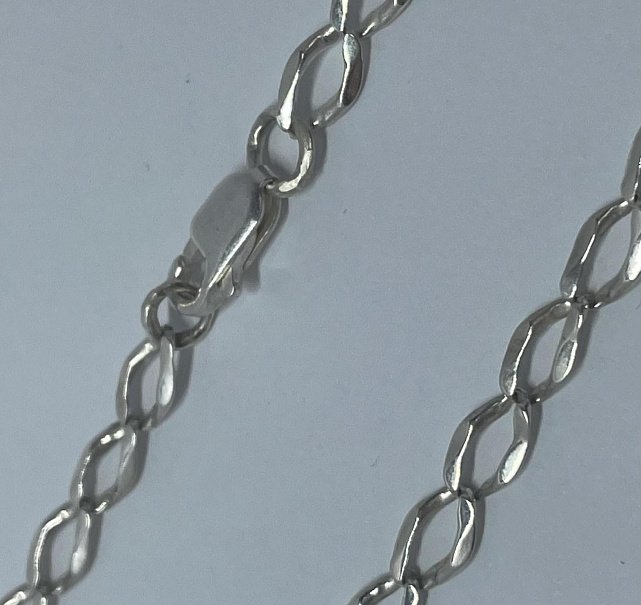 Серебряная цепь с плетением Ромб (33338978) 0