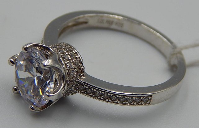 Серебряное кольцо с цирконием (32541879) 2
