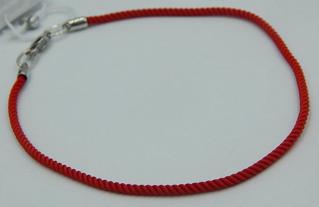 Браслет красная нить с серебряной вставкой (30561974) 0