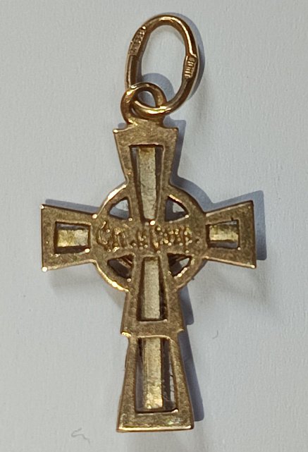 Подвес-крест из красного и белого золота (33756405) 1