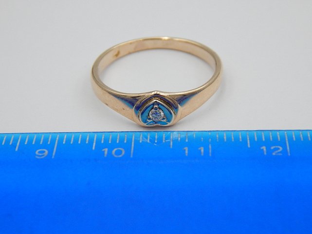 Кольцо из красного и белого золота с бриллиантом (-ми) (30718741) 4