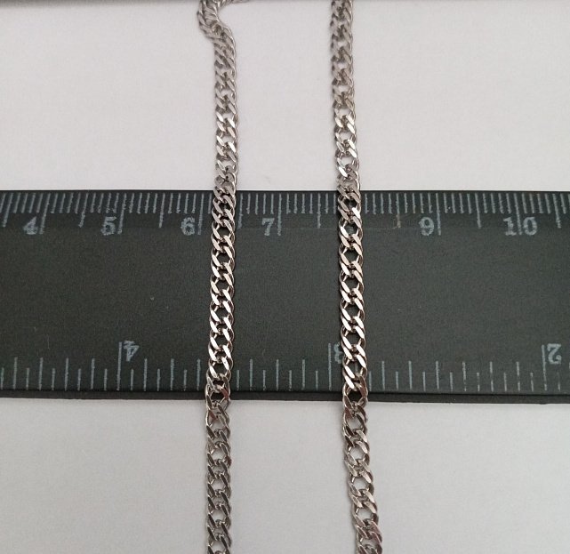 Серебряная цепь с плетением Двойной ромб (31505395) 5