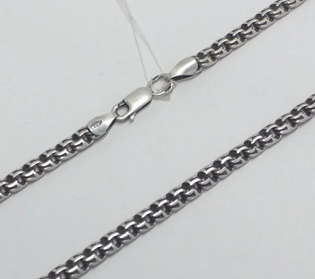 Серебряная цепь с плетением Бисмарк (33824371) 0