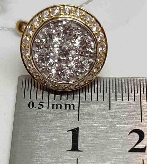 Сережки з червоного та білого золота з діамантом (-ми) (32053725)  6