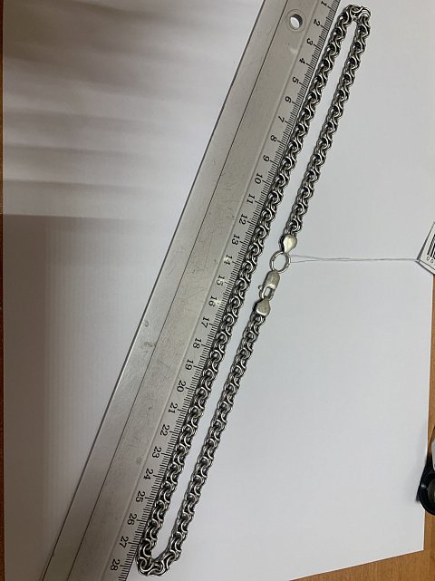 Срібний ланцюг із плетінням Бісмарк (33680973) 1