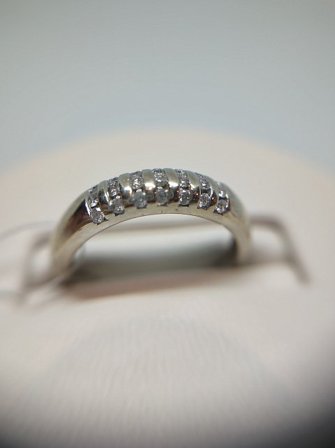 Кольцо из белого золота с бриллиантом (-ми) (27417272) 8