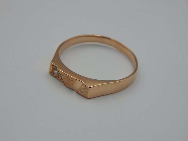 Перстень з червоного золота з цирконієм (33477366) 3