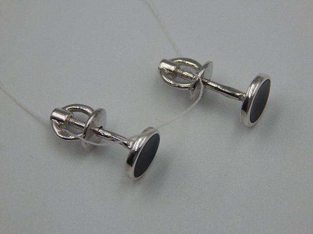 Серебряные серьги с эмалью (32420159) 3