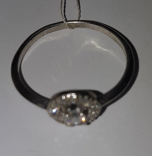 Серебряное кольцо с цирконием (30514018) 3