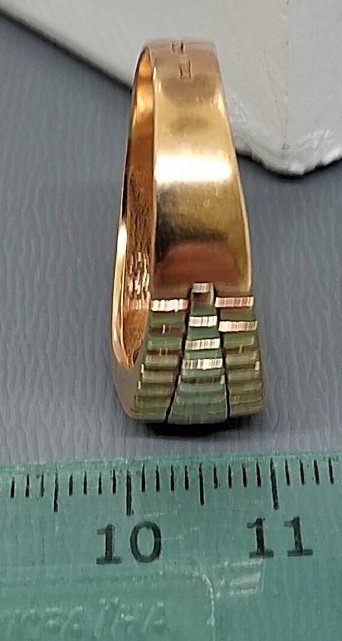 Перстень из красного и белого золота с цирконием (32488301)  6