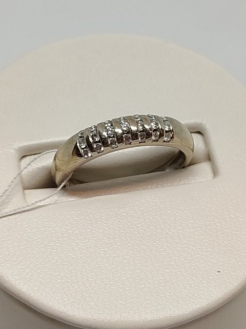 Кольцо из белого золота с бриллиантом (-ми) (27417272) 2