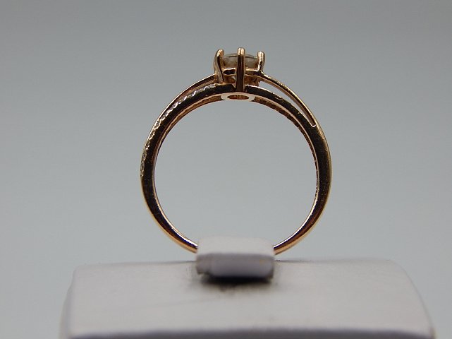 Кольцо из красного золота с цирконием (33431771)  4