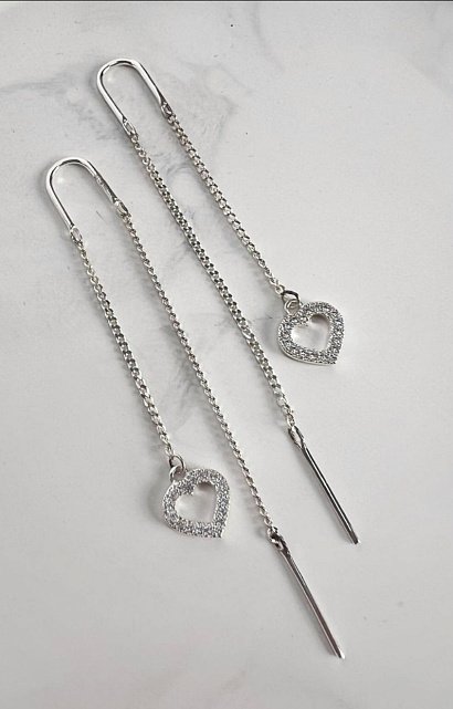 Срібні сережки з цирконієм (33735721) 1