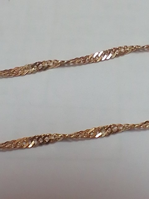 Ланцюжок з червоного золота з плетінням сінгапур (32946437) 2