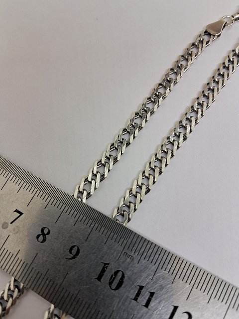 Серебряная цепь с плетением Двойной ромб (32721642) 3