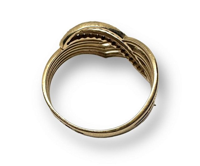 Кольцо из красного золота с цирконием (30015174)  1