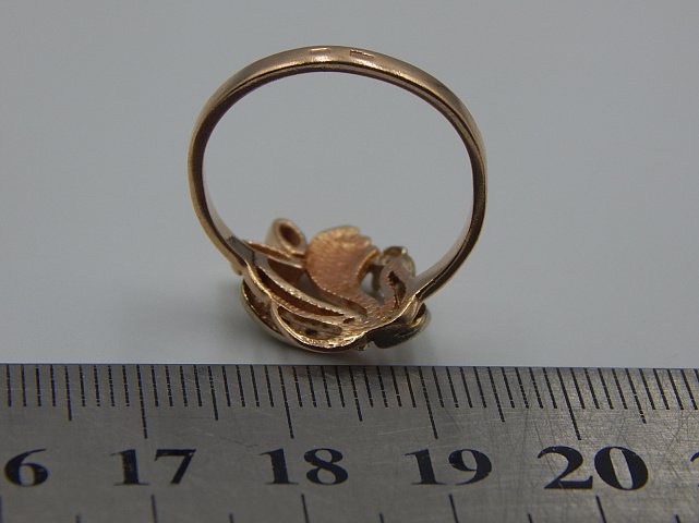 Кольцо из красного и белого золота с цирконием (33379336) 4
