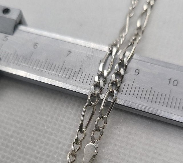 Серебряная цепь с плетением Картье (31803741) 1