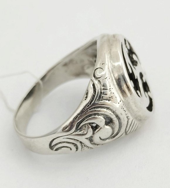 Срібний перстень з оніксом (32999159) 1
