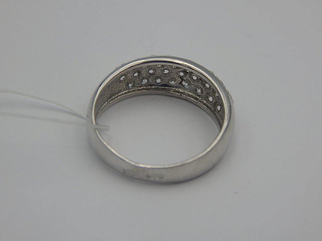 Серебряное кольцо с цирконием (30515055) 2