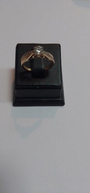 Кольцо из красного золота с цирконием (31909521) 4