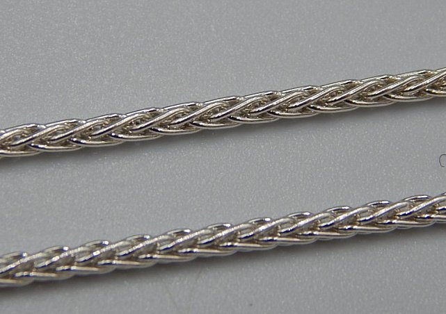 Срібний ланцюг з плетінням Колосок (30527026) 0