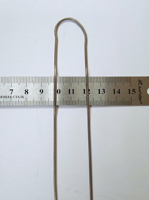 Серебряная цепь с плетением Снейк (31094118) 2