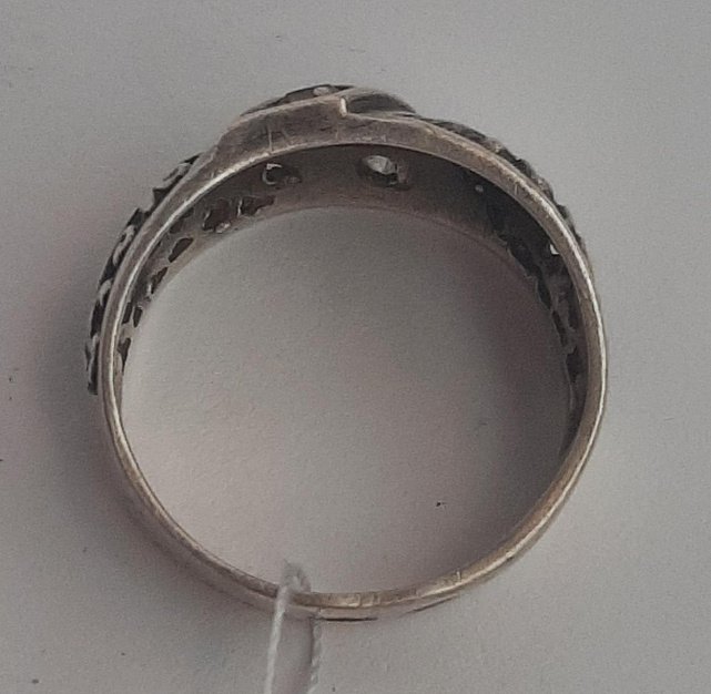Серебряное кольцо с цирконием (33673337) 3